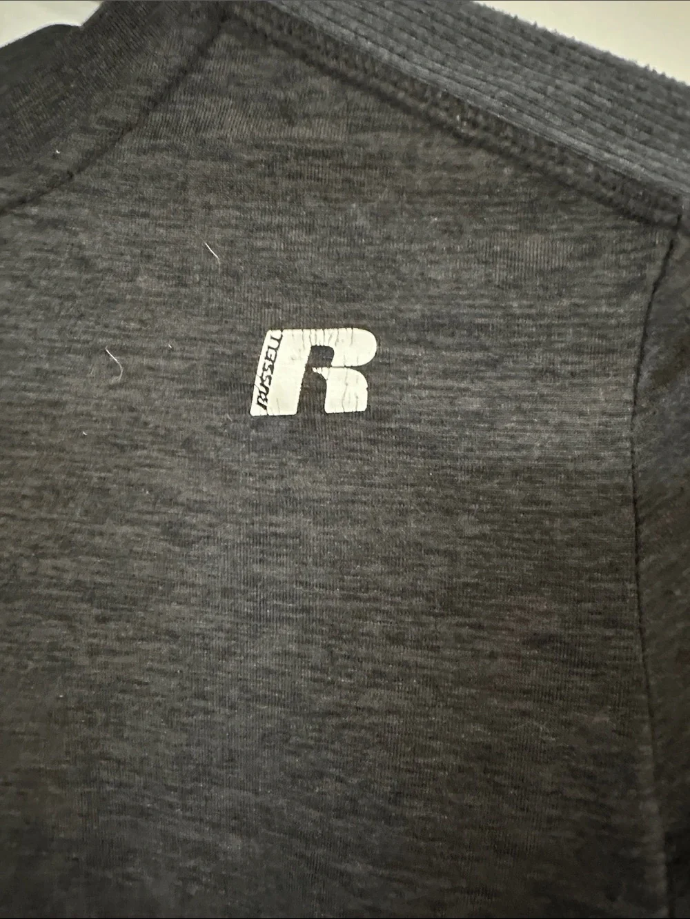 Russel Dripower Performance Charcoal Gray  Long Sleeve Tee, Size 10-12